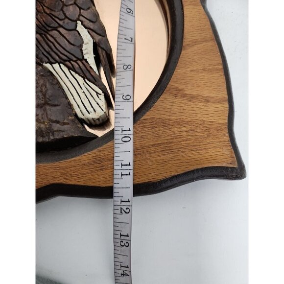 VINTAGE Bald Eagle Wall Art Plaque Wood 3D Mirrored Framed Hanging Handcrafted - Picture 8 of 9